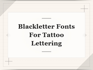 Free Blackletter Fonts Perfect for Tattoo Lettering