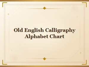 Old English Calligraphy Alphabet Chart